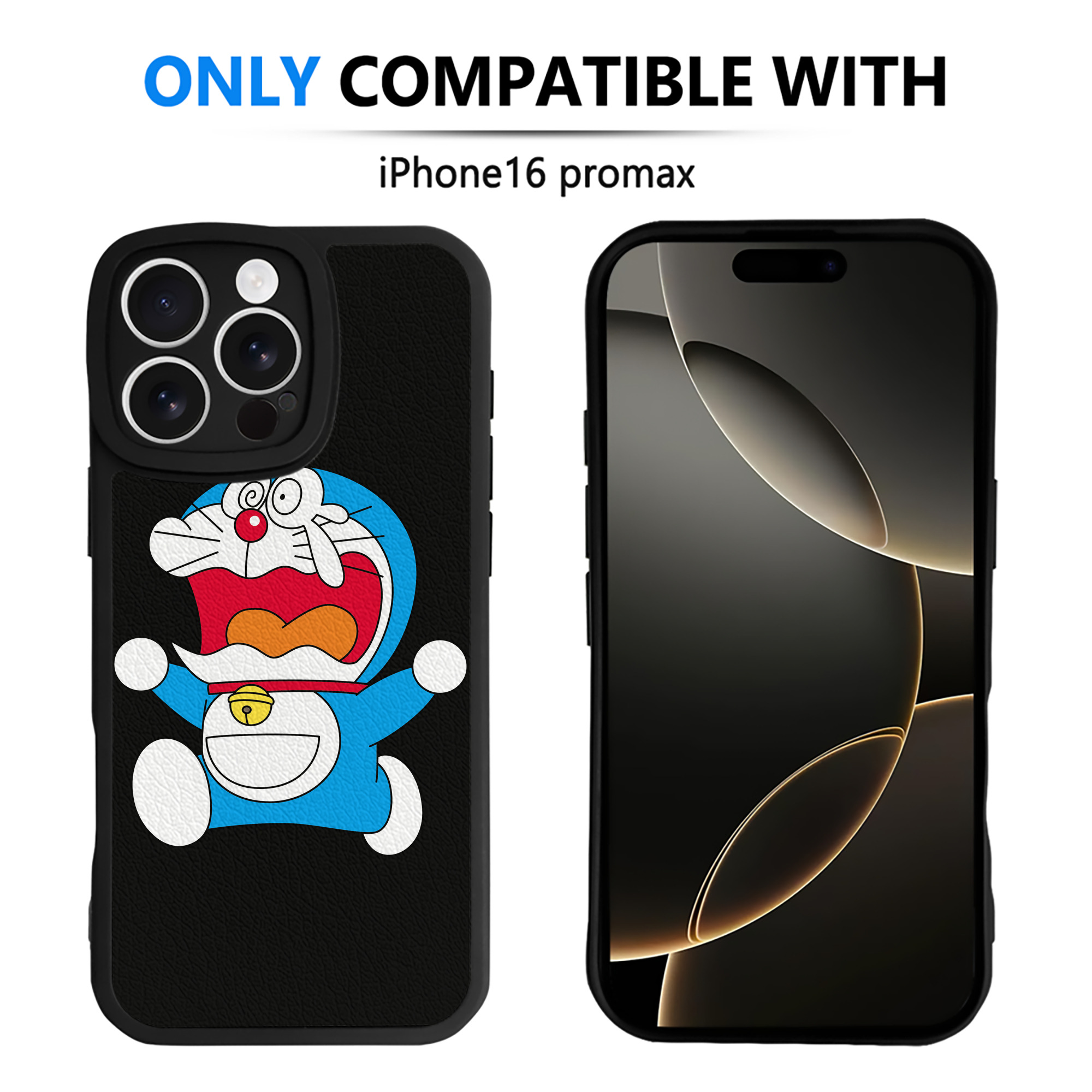 （画像用） ドラえもん Doraemon 【iPhone 16シリーズ対応】シリコンスマホケース（レザー調） 材質：シリコン